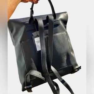 NWT DKNY Tilly Logo Embossed Medium Foldover Black Backpack Dkny | Bags | Nwt Dkny Tilly Logo Embossed Medium Foldover  main image 2